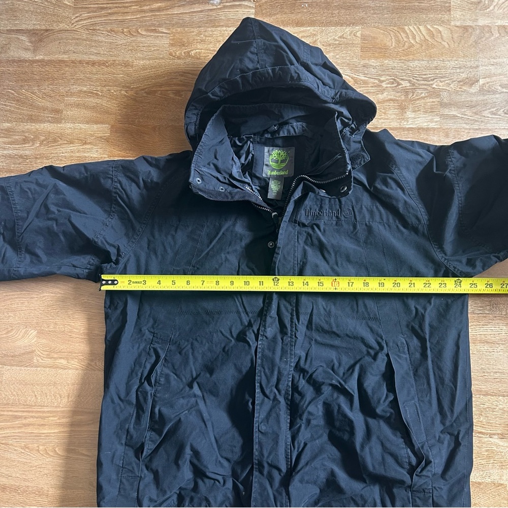 Timberland Vintage men’s black high quality mid season jacket Sz L - Picture 5 of 6